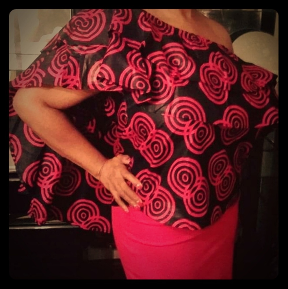 Womens African Wax Fabric Top